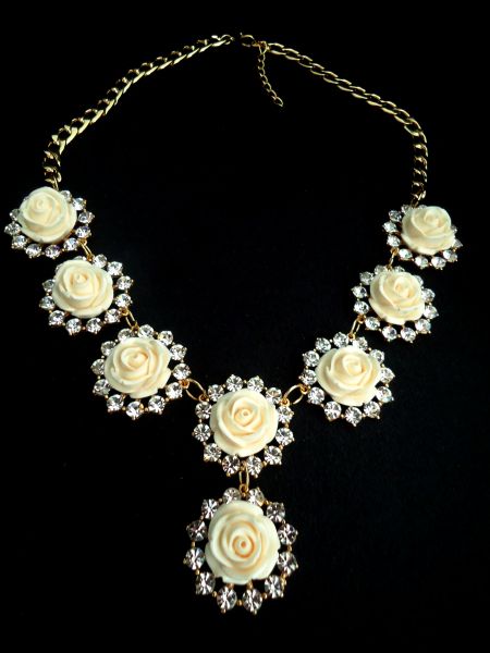 Maxi Colar Prada Inspired Flores - MC1225
