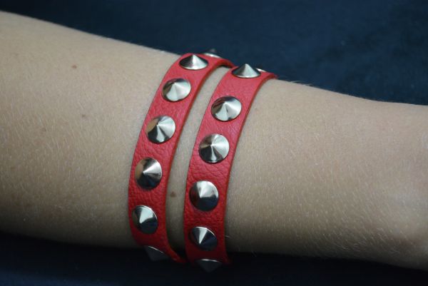 Pulseira dupla spikes - P1256