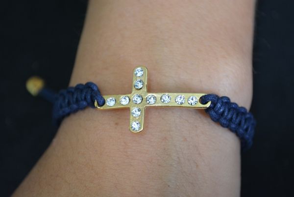 Pulseira cruz macramê - P1339