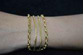 Pulseira correntes dourada - P1364