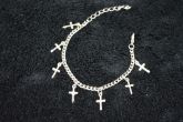 Pulseira cruz prata - P1345