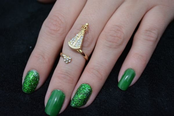 Anel falange Nossa Senhora strass - AF1224
